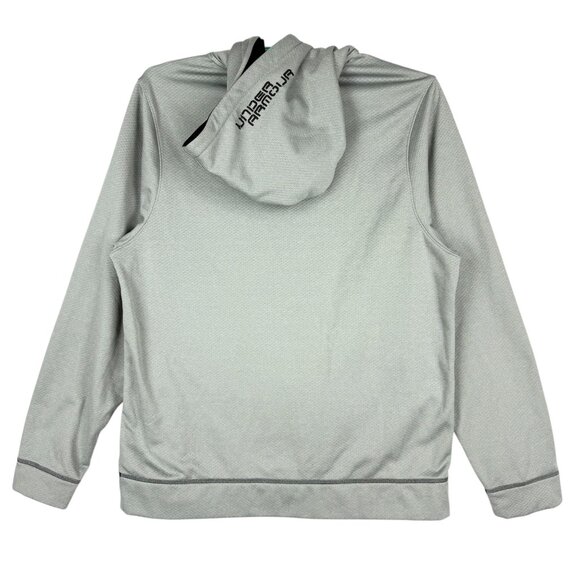 Under Armour Men's Pullover Loose Fit Gray Hoodie Sweatshirt Size L Drawstring - Picture 4 of 12